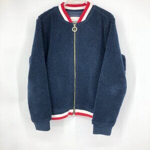 Tommy Hilfiger Navy Sherpa Bomber Jacket size Large